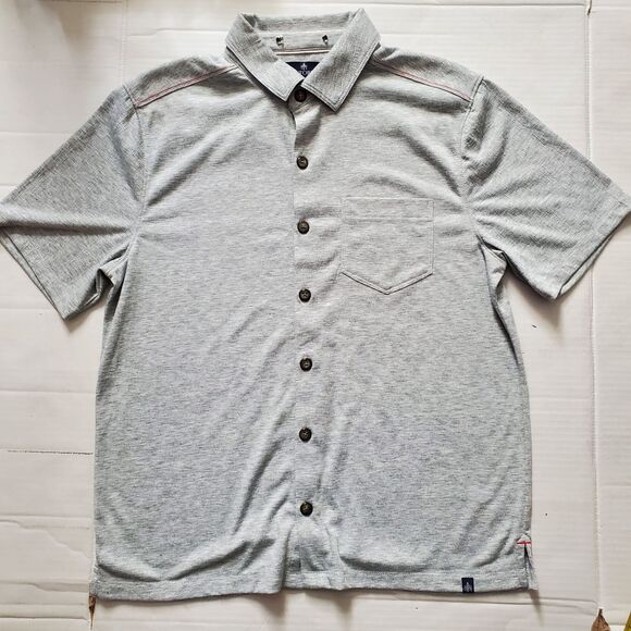 NEW short-sleeved, button-down POLO shirt SIZE MEDIUM - Picture 1 of 4